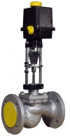 Клапан регулирующий односедельный фланцевый 25ч945нж DN 150 PN 1,6 МПа У3 (Kvy - 400? м³/ч) с ЭИМ, корпус чугун