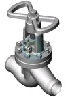 Клапан (вентиль) запорный под приварку ручной Т-109б DN 100 PN 10,0 МПа Т450 °С, корпус ст. 25Л