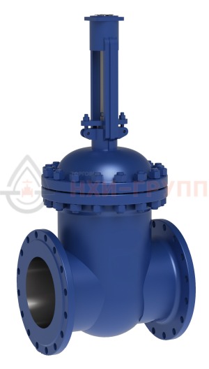Клиновая задвижка литая с выдвижным шпинделем фланцевая под электропривод 30лс941нж DN 350 PN 1,6 МПа ХЛ1, корпус ст. 20ГЛ, класс герметичности «А» по ГОСТ 9544-2015