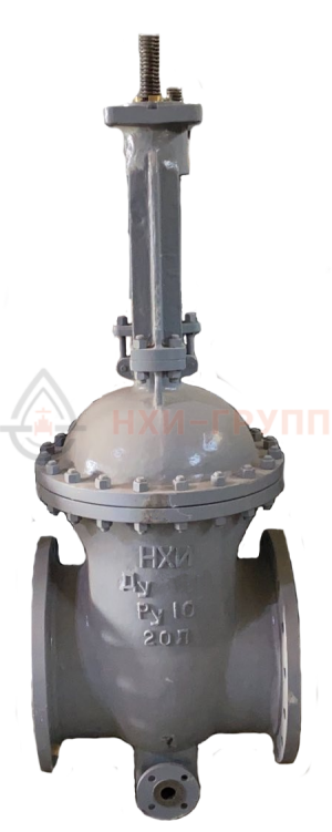 Задвижка  клиновая с гуммированным клином литая фланцевая под электропривод 31с942р DN 600 PN 1,0 МПа У1, корпус - ст. 20Л, уплотнение - EPDM, класс герметичности «А» по ГОСТ 9544-2015
