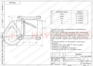 Обратный клапан поворотный межфланцевый (стяжное в сборе) 19нж16нж DN 300 PN 1,6 МПа УХЛ1, корпус ст. 12Х18Н10Т