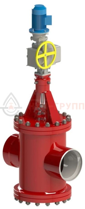 регулирующий клапан под приварку с электроприводом (ПЭМ-Б2У) 14с-73-25Э DN 300 PN 2,5 МПа Т425 °С, корпус ст. 20