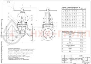 Запорный клапан сальниковый фланцевый ручной 15с18п DN 100 PN 2,5 МПа У1, корпус ст. 25Л, класс герметичности «А» по ГОСТ 9544-2015