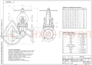 Запорный клапан сальниковый фланцевый ручной 15нж65нж DN 40 PN 1,6 МПа УХЛ1, корпус ст. 12Х18Н9ТЛ, класс герметичности «А» по ГОСТ 9544-2015