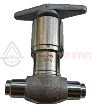 Клапан запорный сильфонный под приварку ручной НХИ26410-010 DN 10 PN 20,0 МПа Тmax +200 °С, корпус ст. 08Х18Н10Т(12Х18Н10Т), класс герметичности «А» по ГОСТ 9544-2015