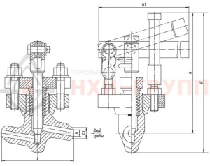 регулирующий клапан под приварку ручной 9с-4-2 DN 32 PN 10,0 МПа Т425 °С, корпус ст. 20