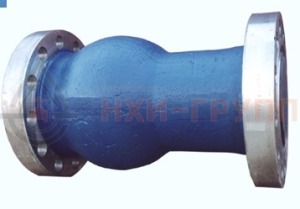 Обратный клапан поворотный фланцевый 19нж10бк DN 100 PN 16 МПа УХЛ1, корпус ст. 12Х18Н9ТЛ