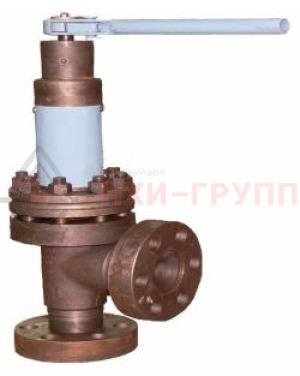 Угловой клапан запорный сальниковый фланцевый ручной 13лс63нж DN 125 PN 40 МПа ХЛ1, корпус ст. 18ХГ, класс герметичности «С» по ГОСТ 9544-2015