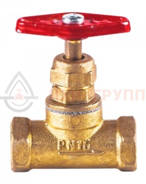 Запорный клапан сальниковый муфтовый ручной 15б1п DN 25 PN 1,6 МПа УХЛ4, корпус латунь, класс герметичности «А» по ГОСТ 9544-2015