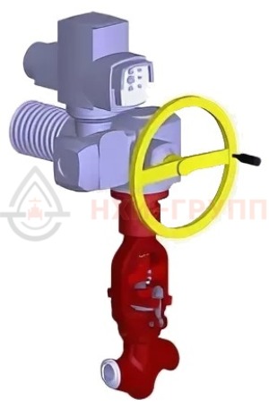Запорный клапан (вентиль) под приварку с электроприводом (AUMA SA10.2-F10-380/50/3-22) 1с-11-3ЭД DN 20 PN 10 МПа Т450 °С, корпус ст. 20