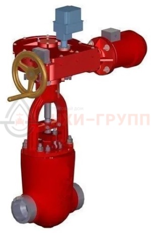 регулирующий клапан под приварку с электроприводом (792-ЭР-0А) 1084-100-ЭА-02 DN 100 PN 37,3 МПа Т280 °С, корпус ст. 20
