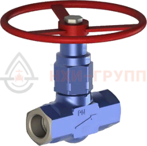 Клапан запорный сальниковый муфтовый ручной 15с26нж DN 25 PN 4,0 МПа У1, корпус ст. 20, класс герметичности «А» по ГОСТ 9544-2015