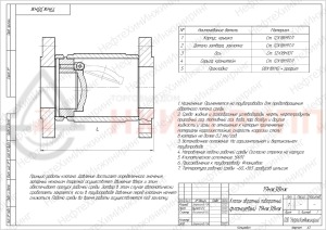 Обратный клапан поворотный фланцевый 19нж38нж DN 50 PN 6,3 МПа УХЛ1, корпус ст. 12Х18Н9ТЛ