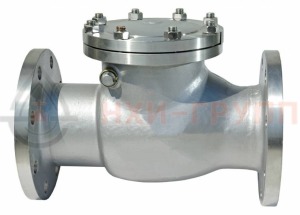 Обратный клапан поворотный фланцевый 19с19нж DN 50 PN 16 МПа У1, корпус ст. 20Л