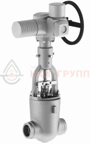 Запорная задвижка под приварку с электроприводом (AUMA SA14.6-F14-380/50/3-22) 1120-100-ЭД-01 DN 100 PN 23,5 МПа Т250 °С, корпус ст. 20