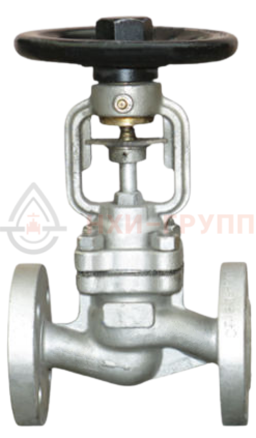 Клапан запорный сильфонный фланцевый ручной 15с66п DN 15 PN 4,0 МПа У1, корпус ст. 25Л, класс герметичности «А» по ГОСТ 9544-2015