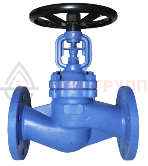 Клапан запорный сильфонный фланцевый ручной 15нж66нж1 DN 100 PN 2,5 МПа УХЛ1, корпус ст. 10Х17Н13М2ТЛ, класс герметичности «А» по ГОСТ 9544-2015