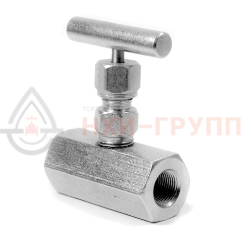 Клапан запорный игольчатый муфтовый ручной 15с54бк DN 20 PN 25,0 МПа У1, корпус ст. 20, класс герметичности «А» по ГОСТ 9544-2015