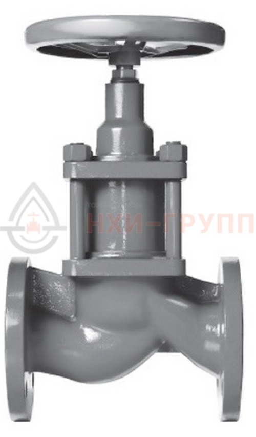 Клапан запорный сильфонный фланцевый ручной 15с66нж DN 15 PN 4,0 МПа У1, корпус ст. 25Л, класс герметичности «А» по ГОСТ 9544-2015