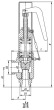 Клапан предохранительный цапковый 17с-1-3 DN 40 PN 1,0 МПа Т250 °С, корпус ст. 20